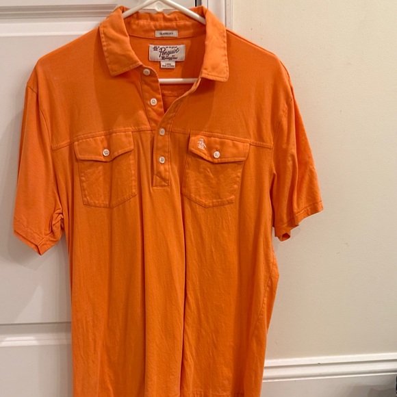 Original Penguin Men's Bright Orange Polo - Picture 1 of 1